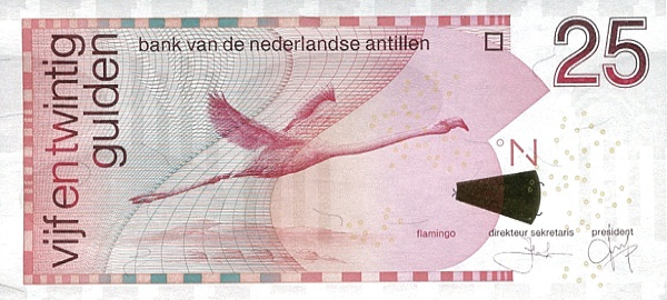 P29g Netherlands Antilles 25 Gulden Year 2012
